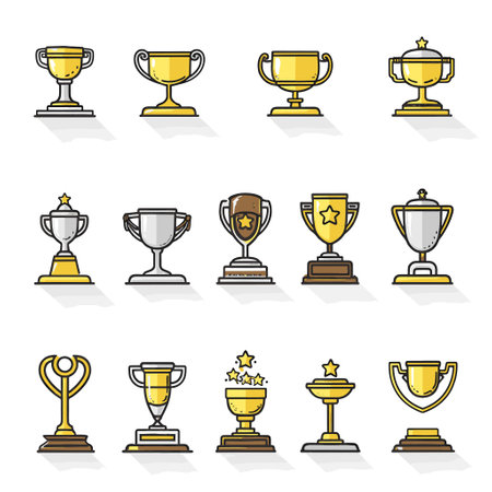 set of icons Trophyのイラスト素材