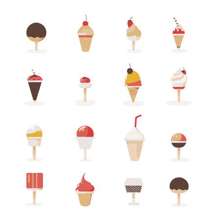 set of icons Ice Creamのイラスト素材
