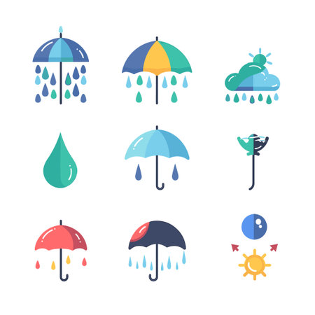 set of icons Rainのイラスト素材