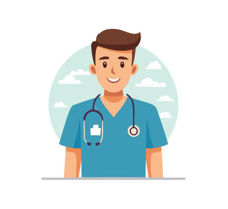 A character in scrubsのイラスト素材