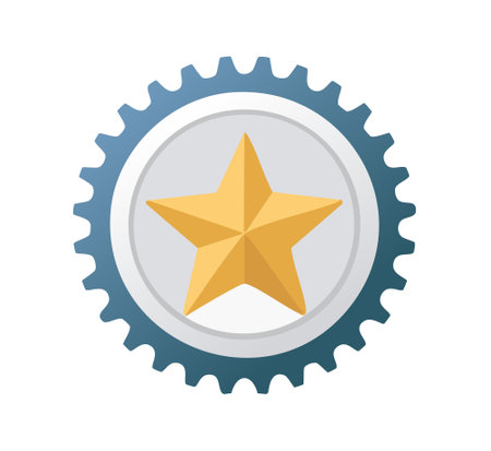 stamp with starのイラスト素材