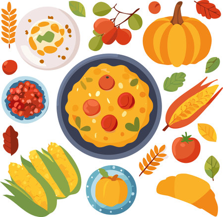 Harvest Festival Dishesのイラスト素材