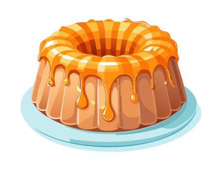 Caramel Drip Bundt Cakeのイラスト素材