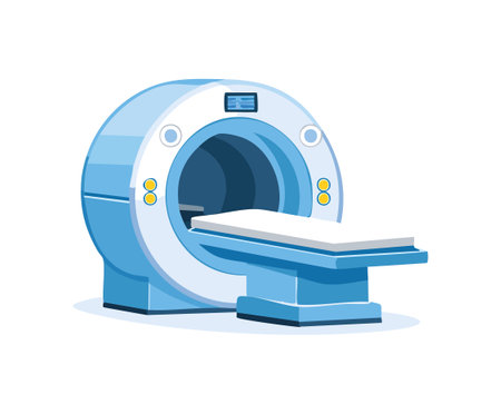 A AI MRI Machine simple illustrationのイラスト素材