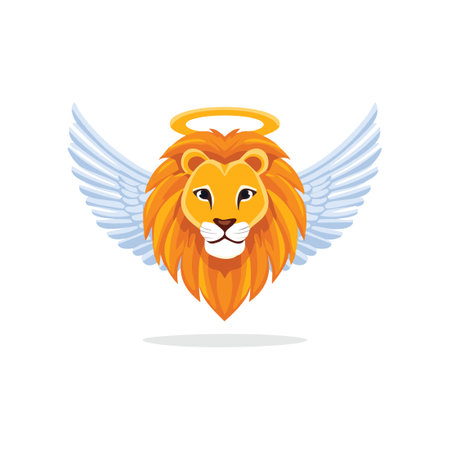 Lion with Angel Wingsのイラスト素材