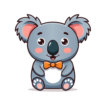 Cute Koala with Bow Tieのイラスト素材