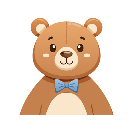 Cute Bear with Bow Tieのイラスト素材