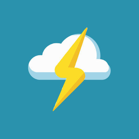 Cloud with Lightning designのイラスト素材