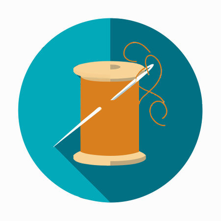 Clothes Icon with Needle and Threadのイラスト素材