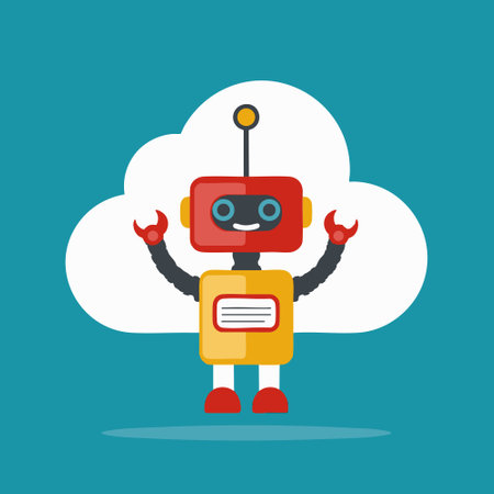 Cloud with Robot designのイラスト素材