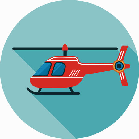 Helicopter with Propeller Cartoonのイラスト素材