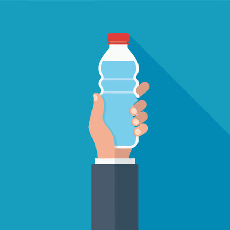 Hand Holding Water Bottleのイラスト素材