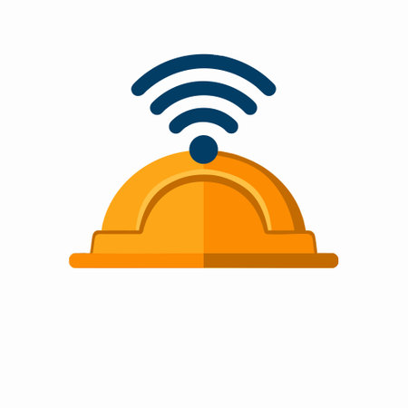 Helmet with Wi-Fi Symbolのイラスト素材