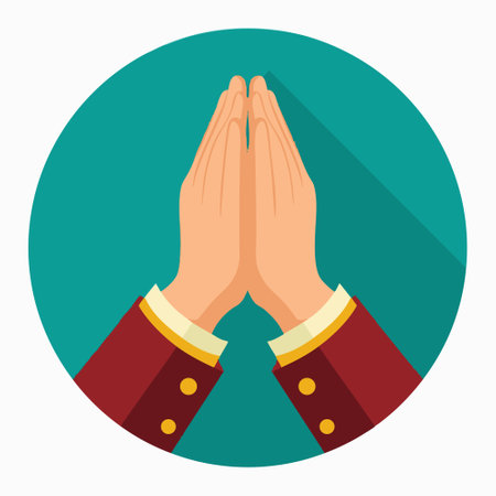 Praying Hands cartoon designのイラスト素材