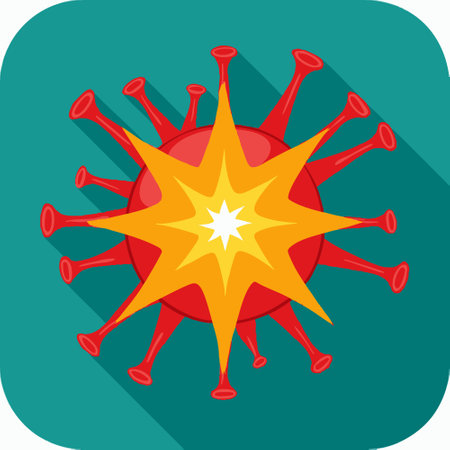 Virus with Exploding Starのイラスト素材