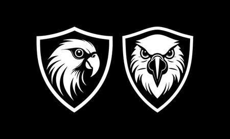 Parrot angry in shieldのイラスト素材