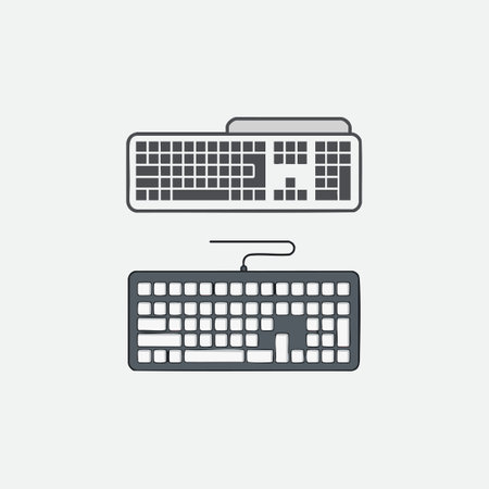Simple Keyboard Type Iconのイラスト素材