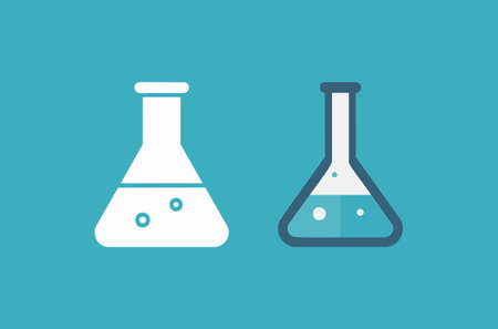Clean Laboratory Flask Iconのイラスト素材