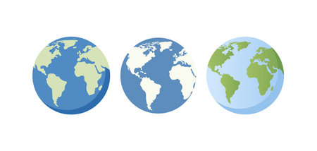 Planet Earth flat vectorのイラスト素材