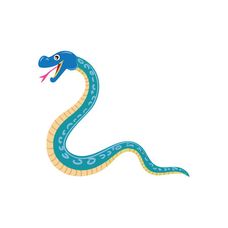 coiled sea serpent forming an L shapeのイラスト素材