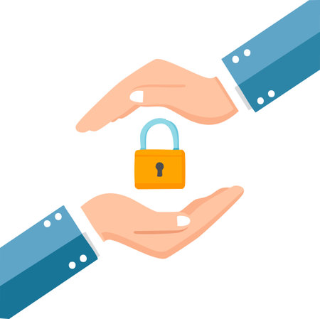 Locked Hands flat designのイラスト素材