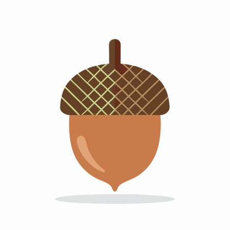 Minimal Acorn Nature Iconのイラスト素材