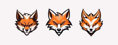 fox head mascot for video game