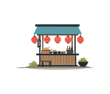 Illustration Japanese Street Foodのイラスト素材