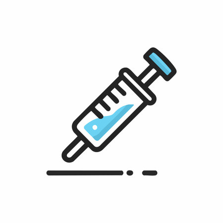 Syringe Icon flat illustrationのイラスト素材
