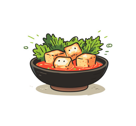 Tahu Gejrot Fried Tofuのイラスト素材