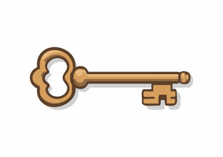 Ancient Key illustrationのイラスト素材