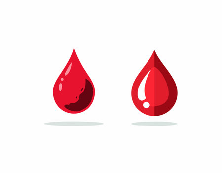 Blood Drop flat vector illustrationのイラスト素材
