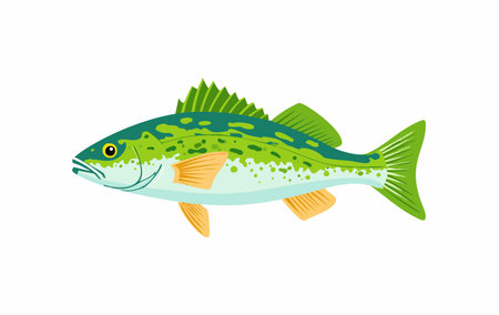 Fish Chermoula flat illustration