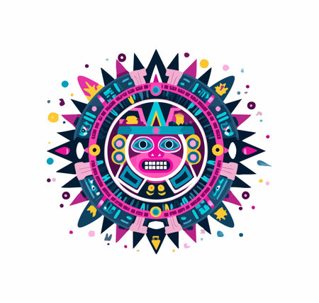 Mayan Calendar flat illustration
