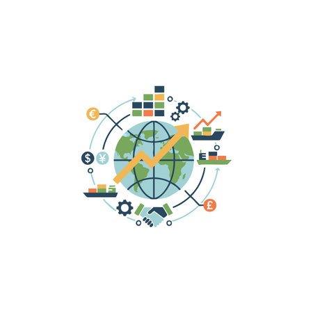 global trade finance and economic growth concept.のイラスト素材