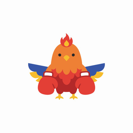 fighting phoenix boxer mascot character.のイラスト素材