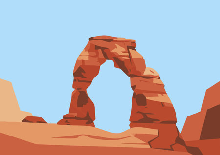 utah delicate arch landmark art.