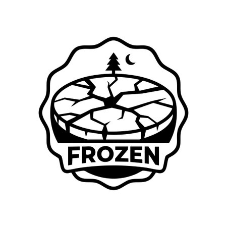 frozen ground outdoor adventure logoのイラスト素材