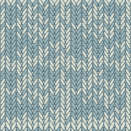 blue knitted sweater seamless textureのイラスト素材