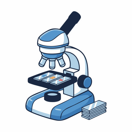 cartoon science microscope illustration