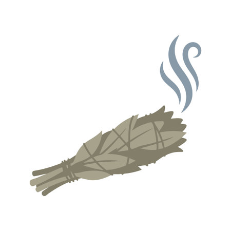 smudging sage stick vector illustrationのイラスト素材