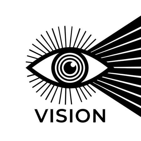 abstract eye vision logo concept illustrationのイラスト素材