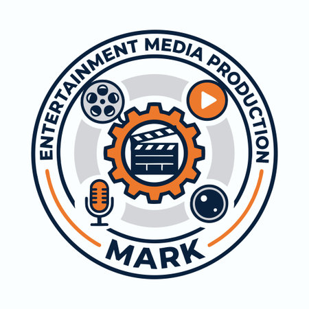 entertainment media production logo designのイラスト素材