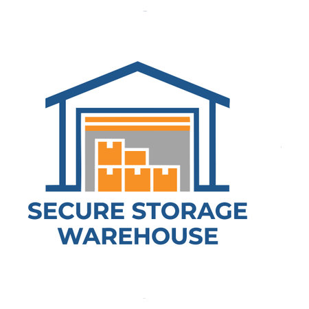 secure storage warehouse logo iconのイラスト素材