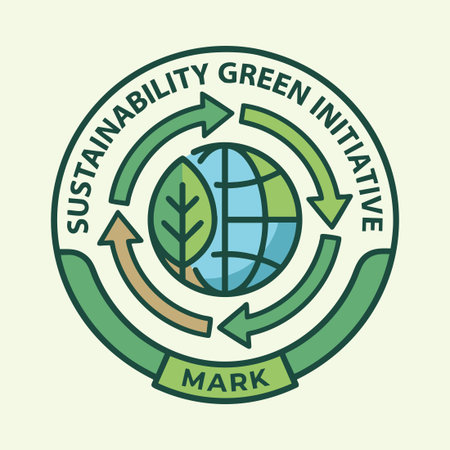 sustainability green initiative logoのイラスト素材