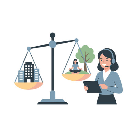 work life balance consultant vector illustrationのイラスト素材