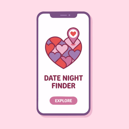 date night finder online dating app_2xのイラスト素材