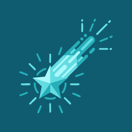 glowing shooting star graphic illustrationのイラスト素材