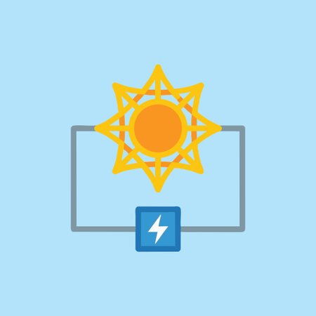 Solar Energy Generation Iconのイラスト素材