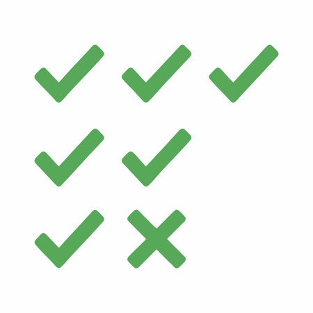 Minimal green habit tracker ticksのイラスト素材